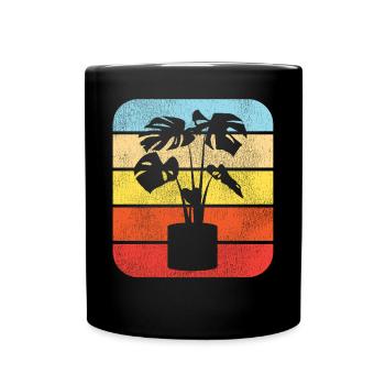 Amoureux des plantes jardinage rétro - Mug uni - noir - Devant