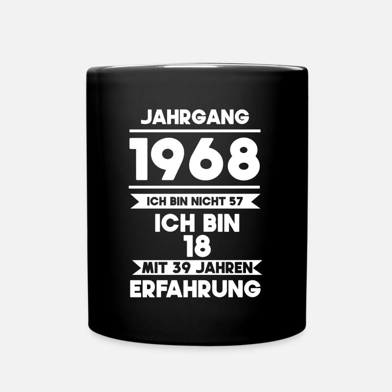 Devise : né en 1968 - Mug uni - noir