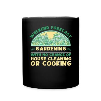Week-end de jardinage pour les amoureux des plantes - Mug uni - noir - Devant