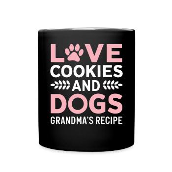 Dog Grandma Gifts - Tasse einfarbig - Schwarz - Vorne