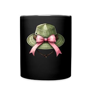 Coquette Bow Zookeeping Zookeeper Hat Pink - Full Colour Mug - black - Front