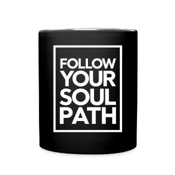 Suivez le chemin de votre âme en inspirant - Mug uni - noir - Devant