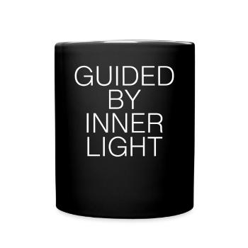 Guided by Inner Light Inspirational - Full Colour Mug - black - Front