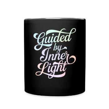 Guided by Inner Light Inspirational - Full Colour Mug - black - Front