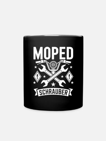 Moped Mechanic Workshop Moped Driver - Full Colour Mug - black