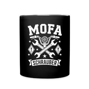 Moped Mechanic Workshop Mechanic - Full Colour Mug - black - Front