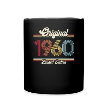 Original 1960 - 65 Geburtstag Männer Frauen Retro - Tasse einfarbig - Schwarz - Vorne