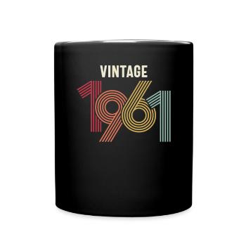 Original 1961 Birthday Men Women Retro - Full Colour Mug - black - Front