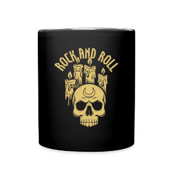 Rock And Roll - Tasse einfarbig - Schwarz - Vorne