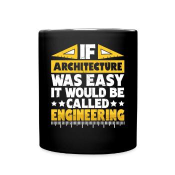 Architekt - Tasse einfarbig - Schwarz - Vorne