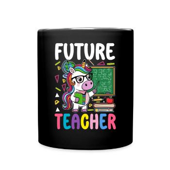 Future Teacher - Tasse einfarbig - Schwarz - Vorne