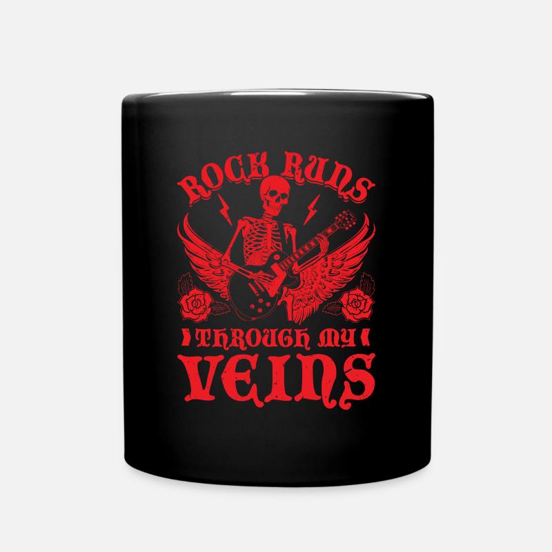 Rock And Roll - Tasse einfarbig - Schwarz