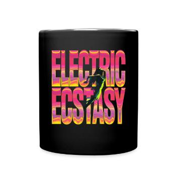 Electric Ecstasy Tanzende Silhouette in Lebhaften - Tasse einfarbig - Schwarz - Vorne