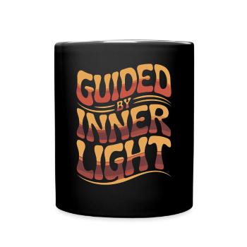 Guided by the inner light inspiring - Full Colour Mug - black - Front