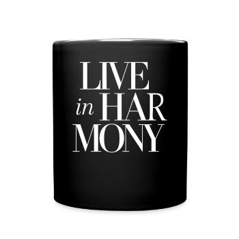 Lebe In Harmonie Inspirierende Spirituelle Zitate - Tasse einfarbig - Schwarz - Vorne