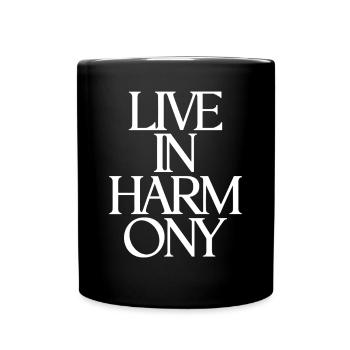 Living in harmony Inspiring - Full Colour Mug - black - Front