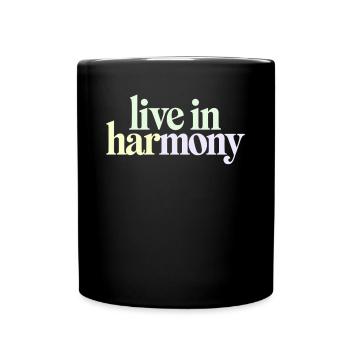 Vivre en harmonie Citation sur la spiritualité inspirante - Mug uni - noir - Devant