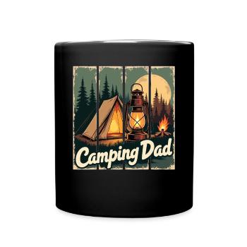 Camping Dad – Campfires & Nature - Full Colour Mug - black - Front