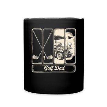 Golf Dad – Retro Golf Motif for Fathers - Full Colour Mug - black - Front