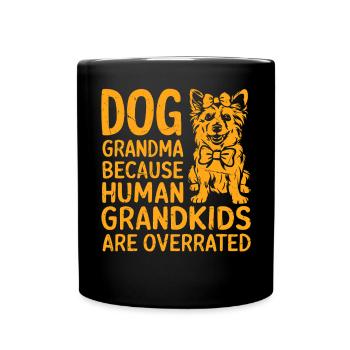 Dog Grandma Gifts - Full Colour Mug - black - Front