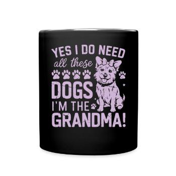 Cadeaux de grand-mère pour chien - Mug uni - noir - Devant