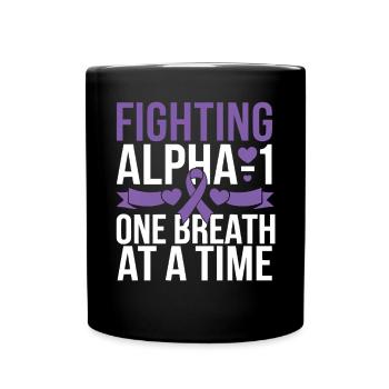 Alpha-1 Antitrypsin Deficiency Awareness Disorder - Full Colour Mug - black - Front