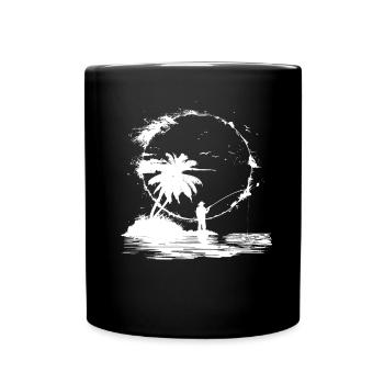 Croquis de pêche - Mug uni - noir - Devant
