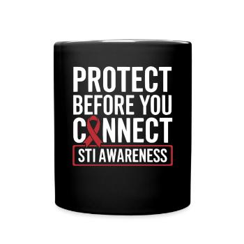 Sensibilisation aux IST Infections transmissibles sexuellement - Mug uni - noir - Devant
