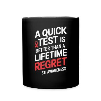 STI Awareness Sexually Transmitted Infections - Full Colour Mug - black - Front