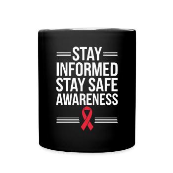 STI Awareness Sexually Transmitted Infections - Full Colour Mug - black - Front