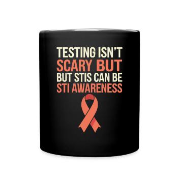 STI Awareness Sexually Transmitted Infections - Full Colour Mug - black - Front