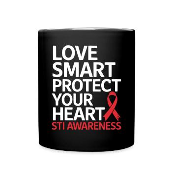 Sensibilisation aux IST Infections transmissibles sexuellement - Mug uni - noir - Devant