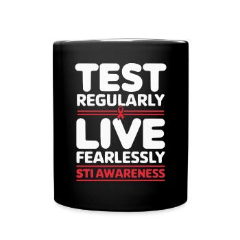 STI Awareness Sexually Transmitted Infections - Full Colour Mug - black - Front