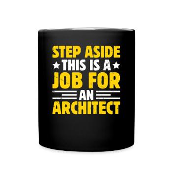 Architekt - Tasse einfarbig - Schwarz - Vorne