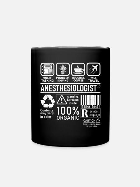 Anesthesiologist multi tasking problem solving - Full Colour Mug - black