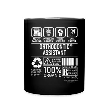 Orthodontic Assistant multi tasking problem - Full Colour Mug - black - Front