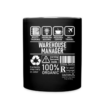 Résolution de problèmes multitâches Warehouse Manager - Mug uni - noir - Devant