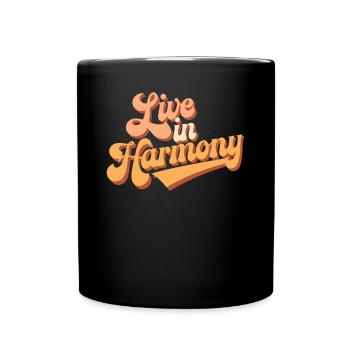 Live In Harmony Inspires Spirituality - Full Colour Mug - black - Front