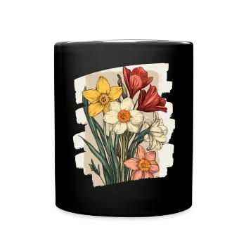 Spring Spring Beginning Flower Flowers - Full Colour Mug - black - Front