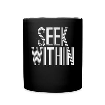 Inspire Your Spirituality with 'Seek Within' - Full Colour Mug - black - Front