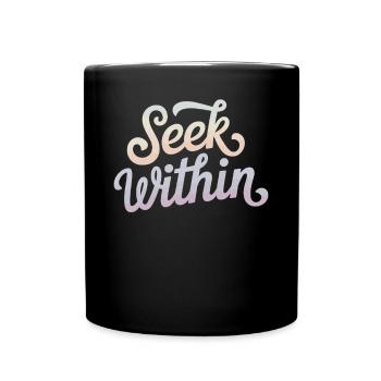 Inspiration Quote Search Inside - Full Colour Mug - black - Front