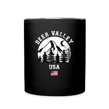 Deer Valley Utah Ski Resort Rocky Mountains Skiing - Full Colour Mug - black - Front