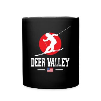 Deer Valley Utah Ski Resort Rocky Mountains Skiing - Full Colour Mug - black - Front