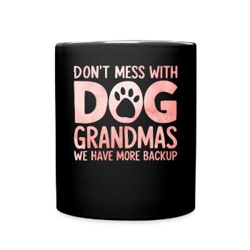 Dog Grandma Gifts - Full Colour Mug - black - Front
