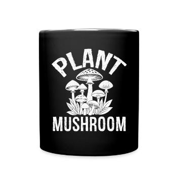 Plant Mushroom - Tasse einfarbig - Schwarz - Vorne
