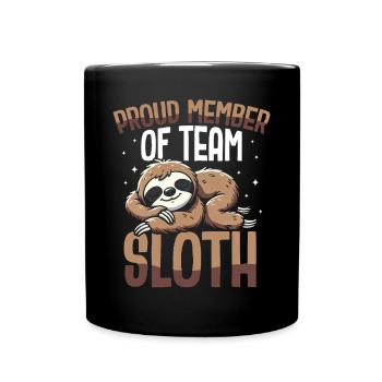 Fier membre de l’équipe Sloth Faultier - Mug uni - noir - Devant