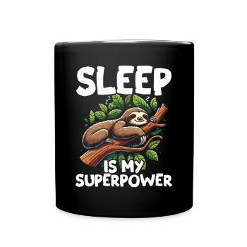 Le sommeil est mon superpouvoir : paresseux défectueux - Mug uni - noir - Devant