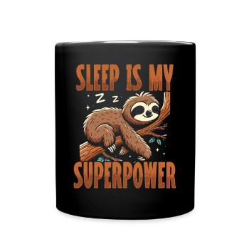 Le sommeil est mon superpouvoir : paresseux défectueux - Mug uni - noir - Devant