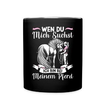 Équitation Sports équestres Cavaliers Amoureux des chevaux - Mug uni - noir - Devant