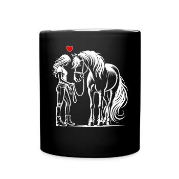 Équitation Sports équestres Cavaliers Amoureux des chevaux - Mug uni - noir - Devant
